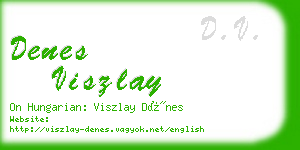 denes viszlay business card